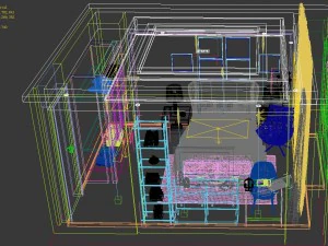 panoramic modern style family bedroom space 10 3D Model
