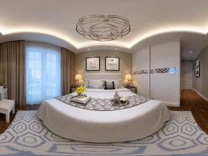 panorama modern style family bedroom space 11 3D-Modell