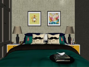 panorama modern style family bedroom space 12 Modèle 3D