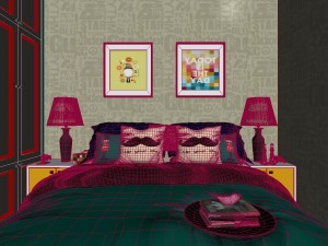 panorama modern style family bedroom space 12 Modèle 3D
