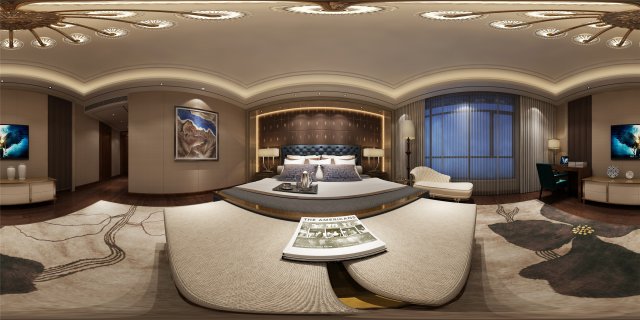 panoramic modern style family bedroom space 14 Modelo 3D .c4d .max .obj .3ds .fbx .stl .blend 