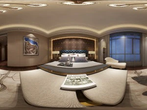 panoramic modern style family bedroom space 14 3D Model