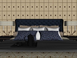 panoramic modern style family bedroom space 14 Modelo 3D