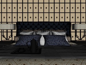 panoramic modern style family bedroom space 14 Modelo 3D