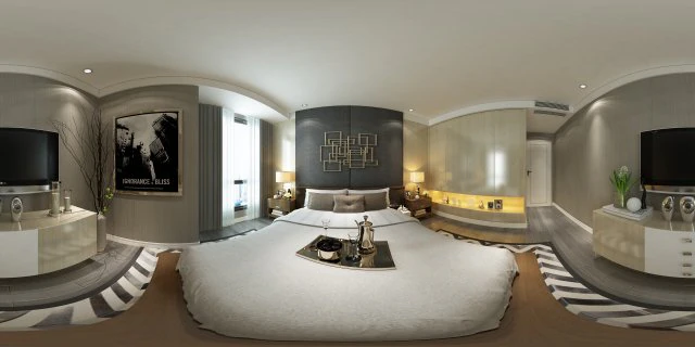 panoramic modern style family bedroom space 15 3D Model .c4d .max .obj .3ds .fbx .stl .blend