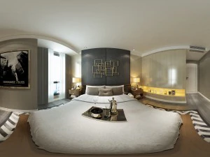 panoramic modern style family bedroom space 15 3D Model