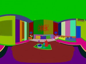 panoramic modern style family bedroom space 15 3D Model