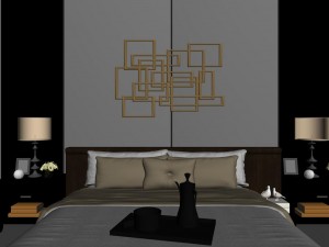 panoramic modern style family bedroom space 15 Modelo 3D