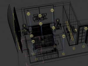 panoramic modern style family bedroom space 15 Modelo 3D