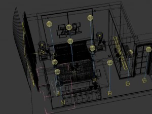 panoramic modern style family bedroom space 15 3D Model