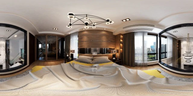 panoramic modern style family bedroom space 16 3D Model .c4d .max .obj .3ds .fbx .stl .blend