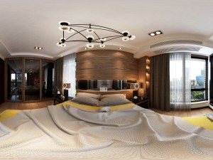 panoramic modern style family bedroom space 16 3Dモデル