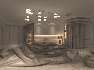 panoramic modern style family bedroom space 16 Model 3D