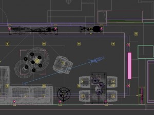 panoramic modern style living room restaurant space 01 Modello 3D