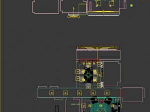 panoramic modern style living room restaurant space 06 3D Model