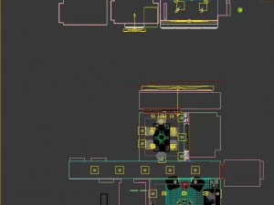 panoramic modern style living room restaurant space 06 3D Model