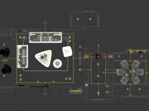 panoramic modern style living room restaurant space 18 Modelo 3D