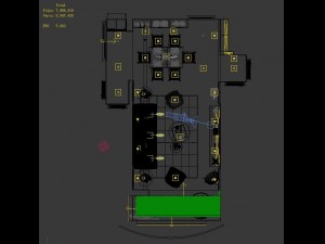 panoramic modern style living room restaurant space 18 Modelo 3D
