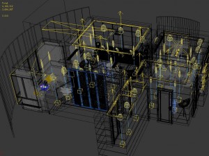 panoramic modern style living room restaurant space 18 Modelo 3D