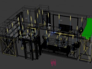 panoramic modern style living room restaurant space 18 Modelo 3D