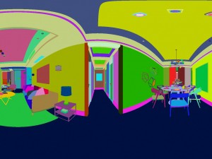 panoramic modern style living room restaurant space 18 Modelo 3D