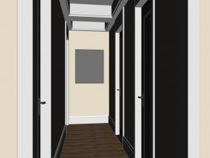 panoramic modern style living room restaurant space 18 Modelo 3D