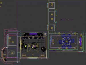 panoramic modern style living room restaurant space 18 Modelo 3D
