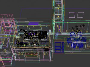 panoramic modern style living room restaurant space 18 Modelo 3D