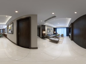 panoramic modern style living room restaurant space 20 Modèle 3D