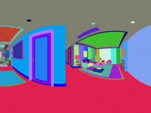 panoramic modern style living room restaurant space 20 3D 모델