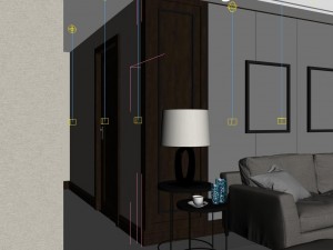 panoramic modern style living room restaurant space 20 3D 모델