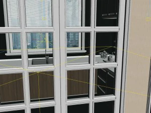 panoramic modern style living room restaurant space 20 3D Model