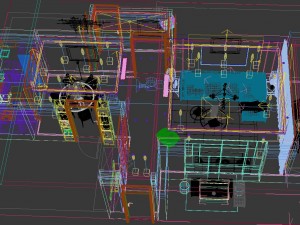 panoramic modern style living room restaurant space 21 3D Модель