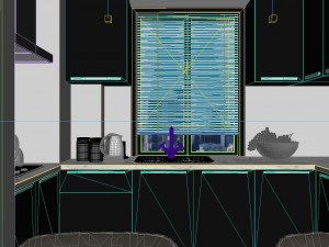 panoramic modern style living room restaurant space 22 3D Model
