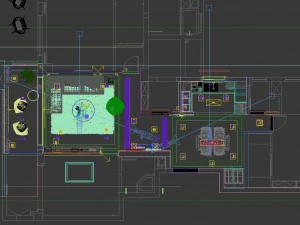panoramic modern style living room restaurant space 22 3D Model