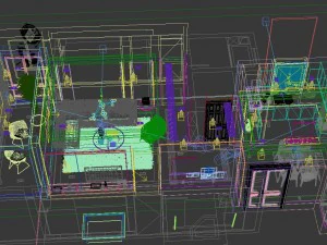 panoramic modern style living room restaurant space 22 3D Model