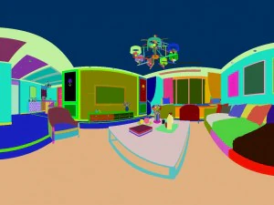 panoramic modern style family living room restaurant 26 3D Model