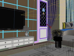 panoramic modern style family living room restaurant 26 3D मॉडल