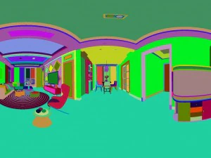 panoramic modern style living room restaurant space 28 3D Model