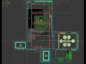 panoramic modern style living room restaurant space 28 3D Model