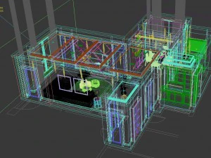 panoramic modern style living room restaurant space 28 3D Model