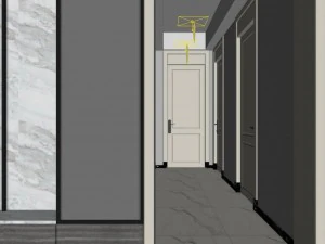 panoramic modern style living room restaurant space 29 3D Model