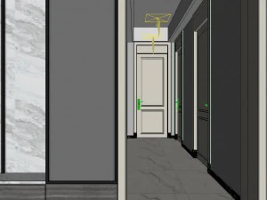panoramic modern style living room restaurant space 29 3D Model
