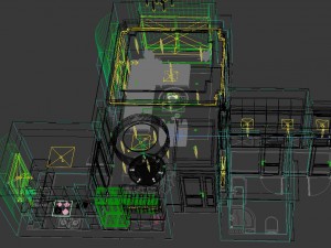 panoramic modern style living room restaurant space 29 Modelo 3D