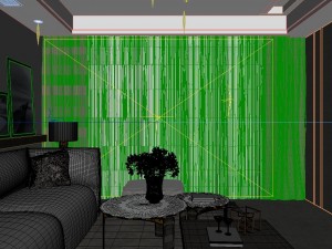 panoramic modern style living room restaurant space 30 3D Model