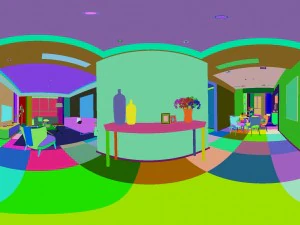 panoramic modern style living room restaurant space 31 3D Model