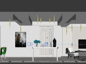 panoramic modern style living room restaurant space 31 Modèle 3D