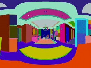 panoramic modern style living room restaurant space 33 3Dモデル