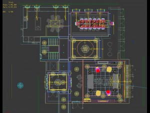 panoramic modern style living room restaurant space 34 3D 模型