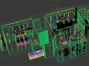 panoramic modern style family living room restaurant 35 Modello 3D